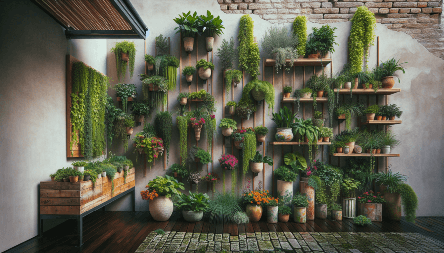Decoración de jardines verticales en patios pequeños