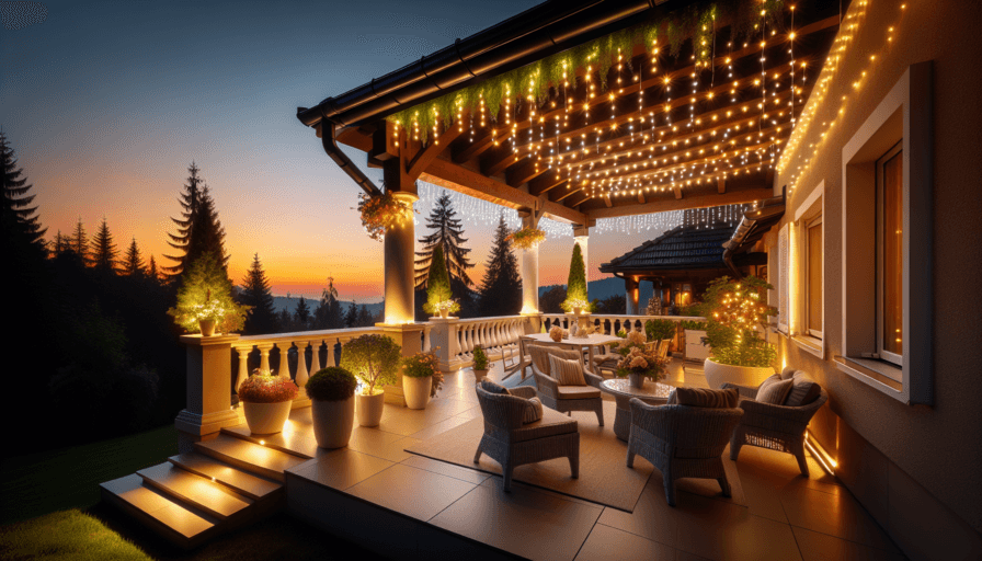 que luces led para decorar una terraza